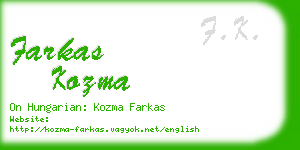 farkas kozma business card